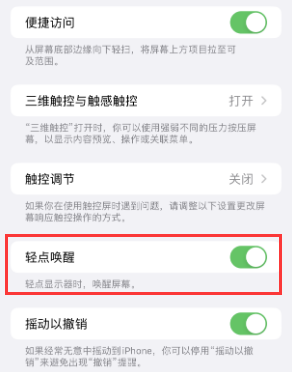 霍尔果斯苹果授权维修站分享iPhone轻点无法唤醒怎么办 