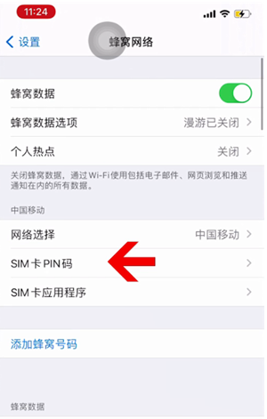 霍尔果斯苹果14维修网分享如何给iPhone14的SIM卡设置密码 