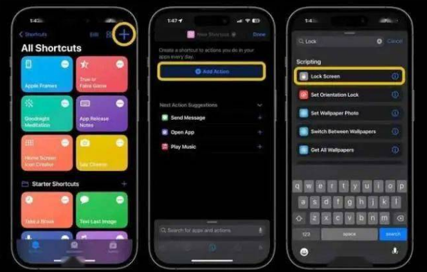 霍尔果斯苹果14锁屏维修店分享iPhone14升级iOS16.4后如何创建锁屏快捷方式 